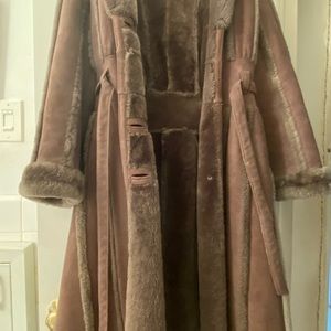 Burberry shearling and suede coat size small perfect condition gorgeous